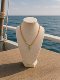 Fish Charm Necklace Orange
